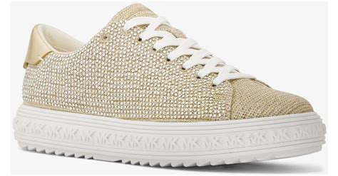 michael kors sneaker gold glitter|Michael Kors mesh sneakers.